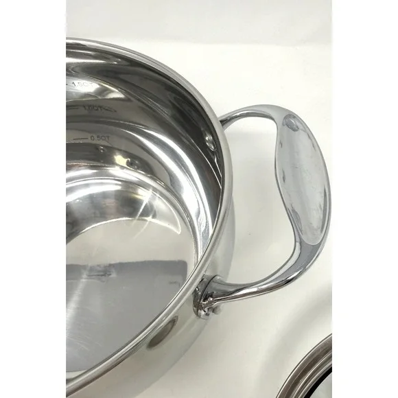 David Burke Restaurateur Splendor Series Stock Pot With Glass Lid 2 QT Cookware - Picture 6 of 10